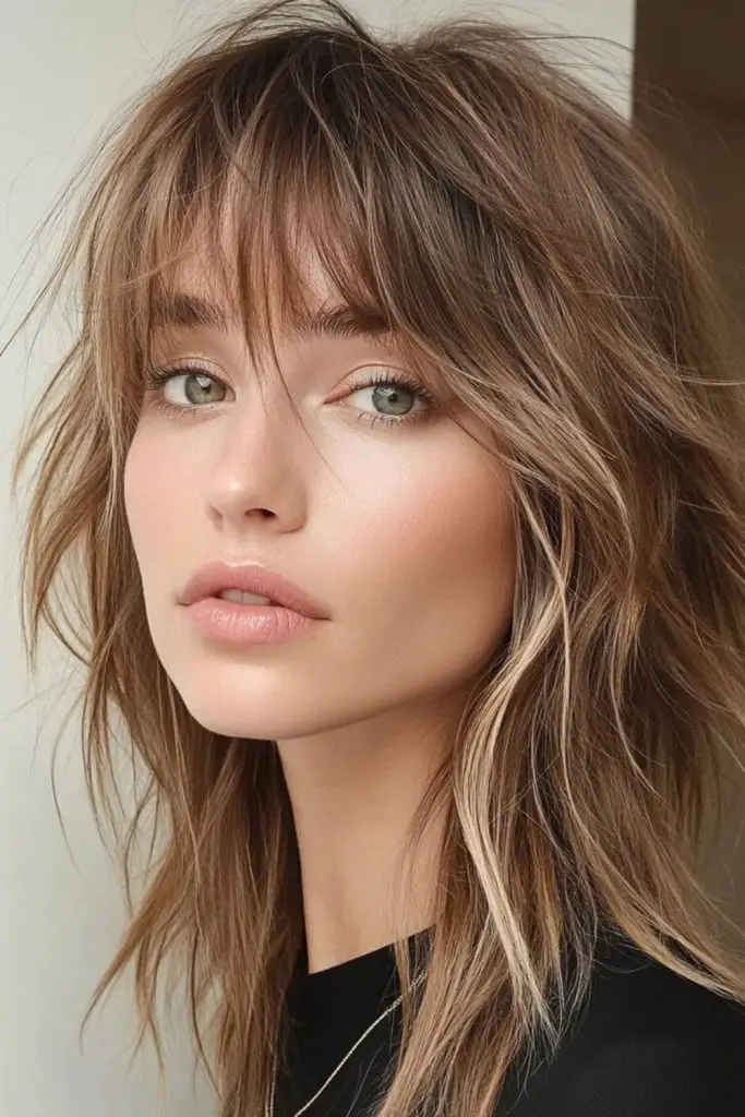 Whispered breeze shag layered fine cut