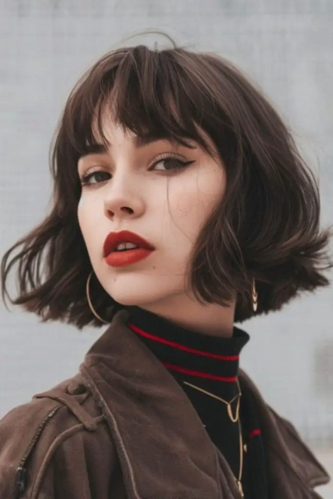 Wild sway bob with bangs