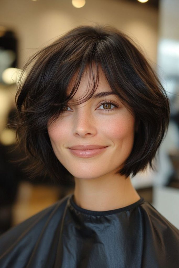 Wind-kissed market bob with tousled vibe