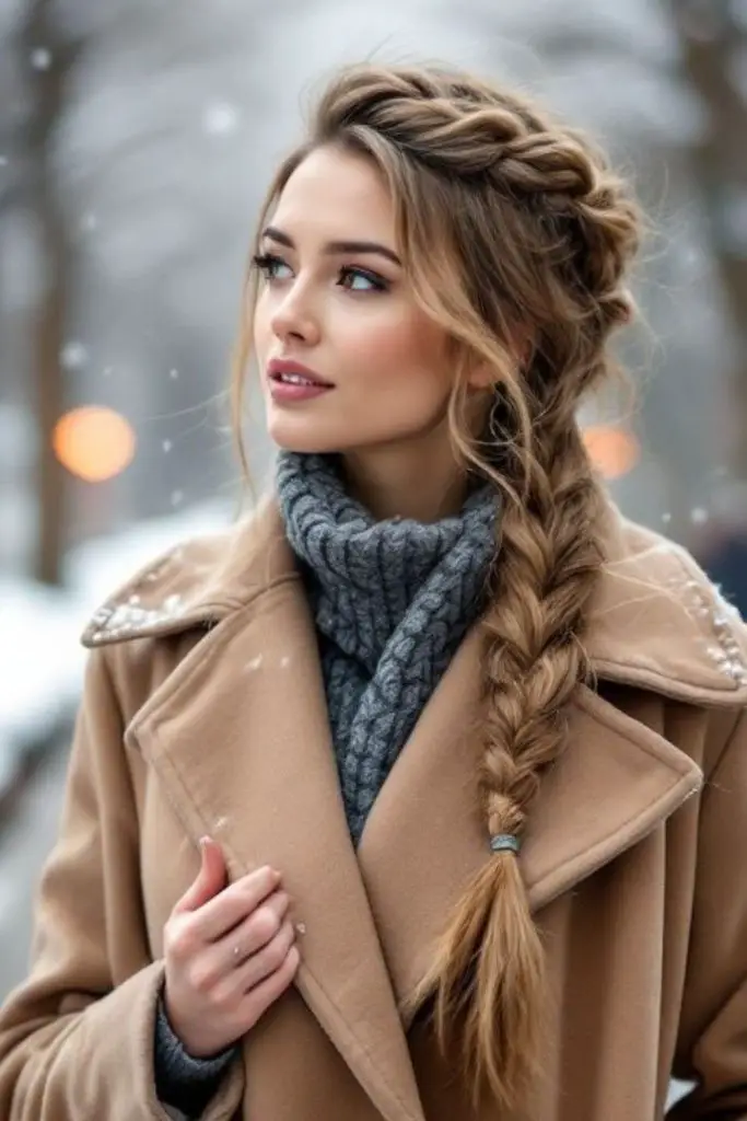Ladder braid with uneven flowing texture