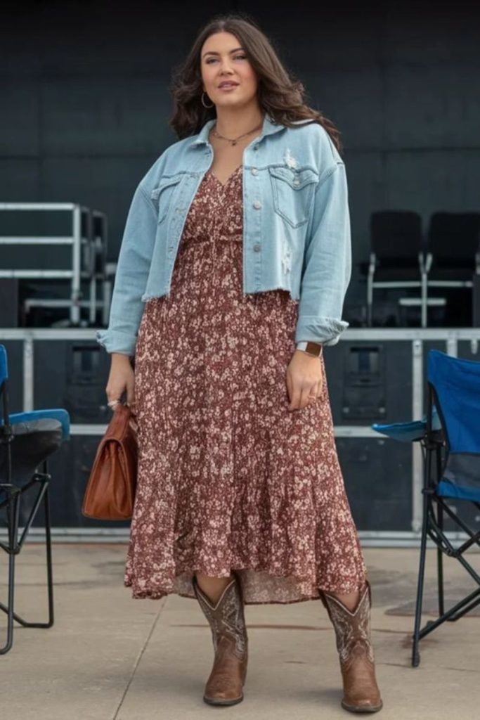 Bohemian maxi dress fringe boots.