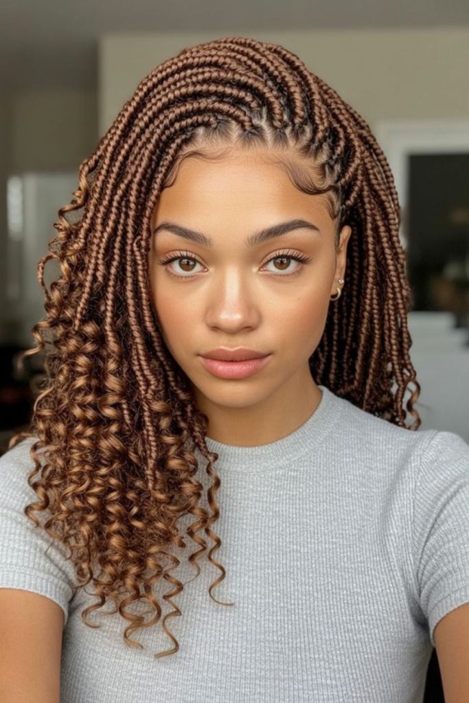 Amber toned braids melting softly.