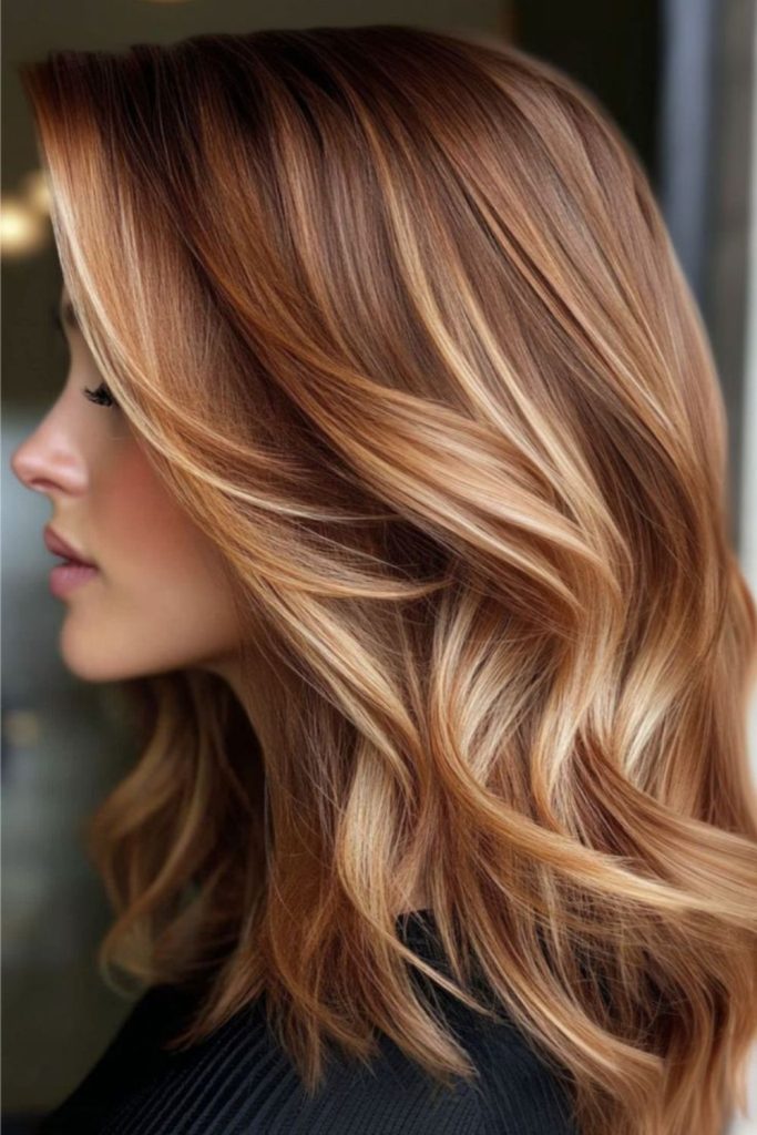 Blonde highlights with cocoa brown depth