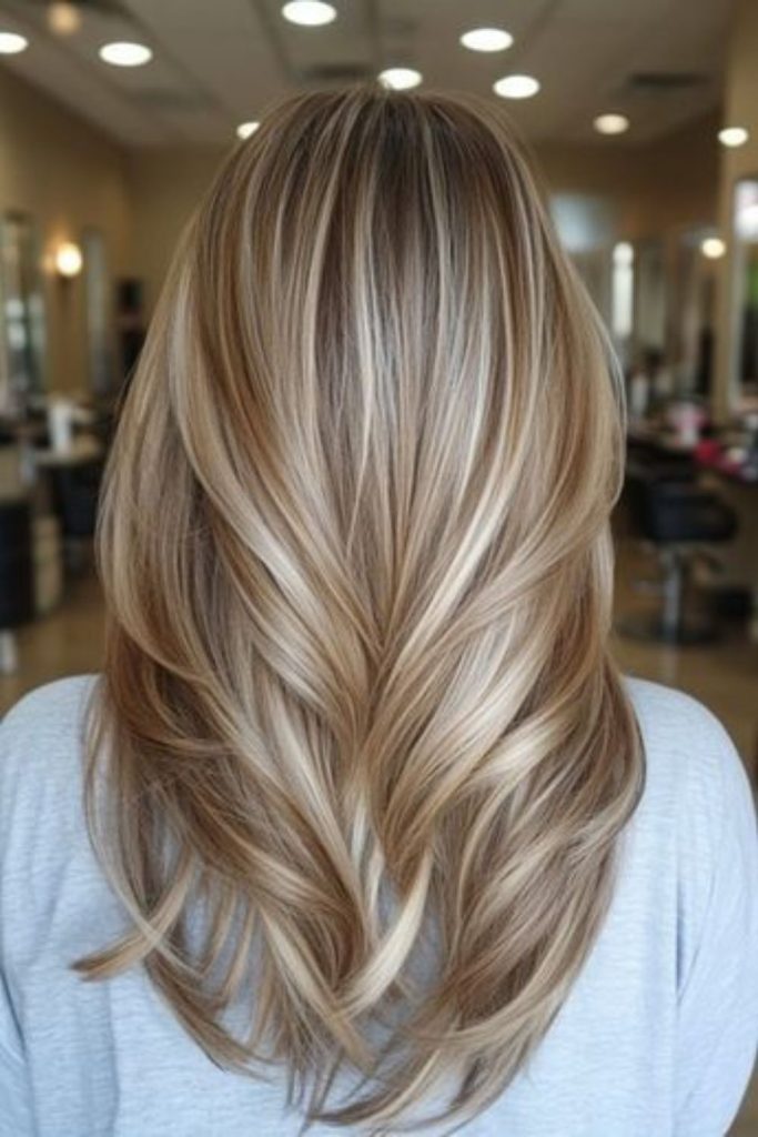 Blonde hair fused with espresso brown