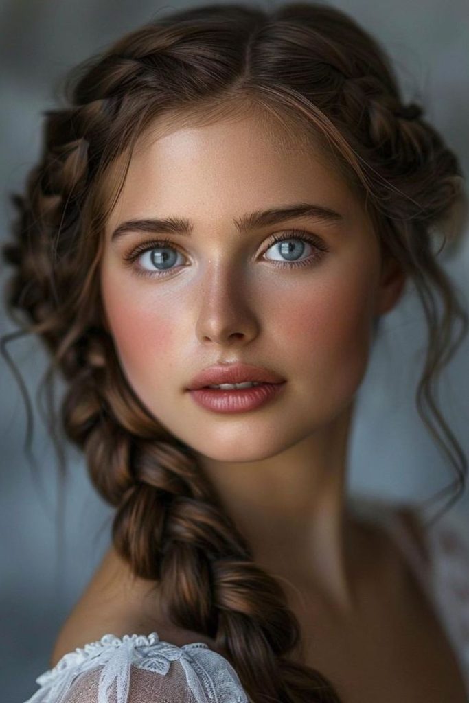 Bloom drift floral inspired french braid