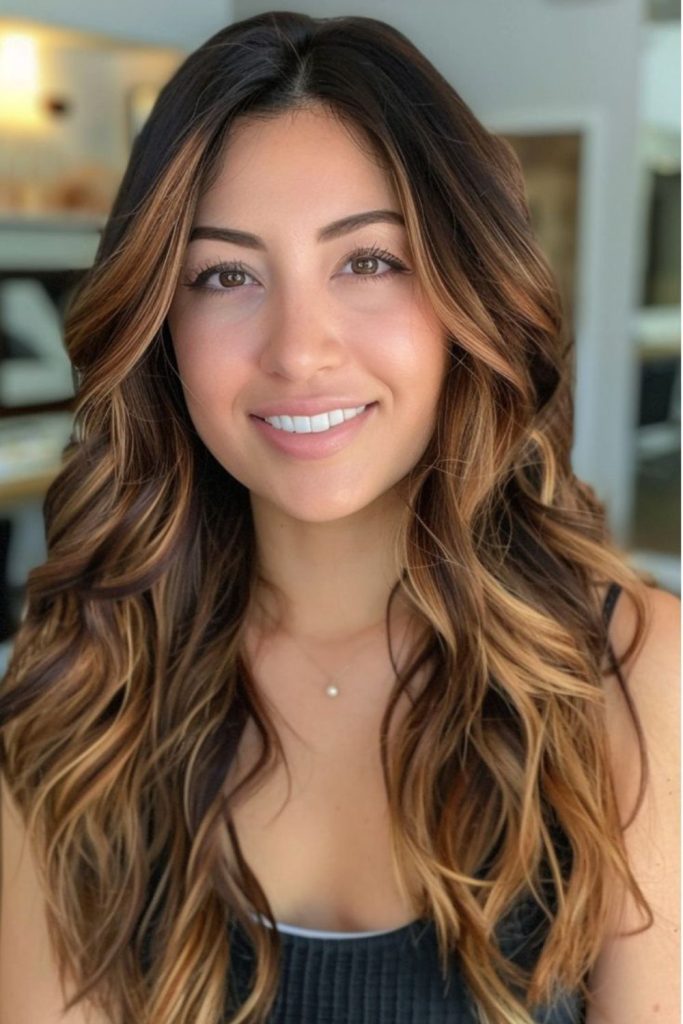 Burnt sugar brunette with golden luster.