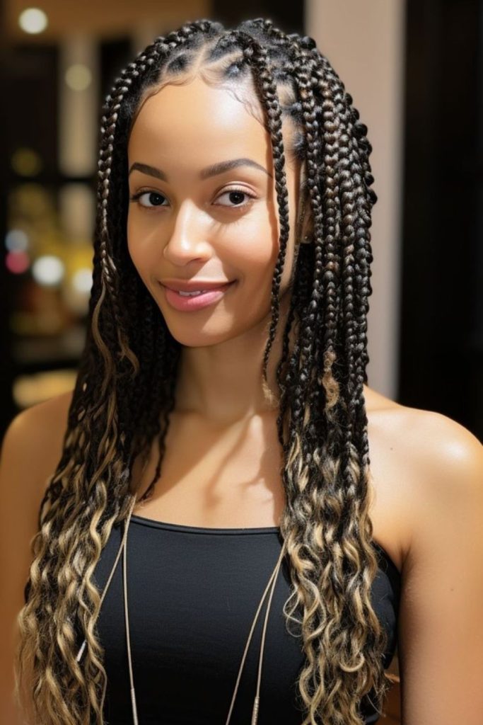 Wave-pattern sculpted cornrow design