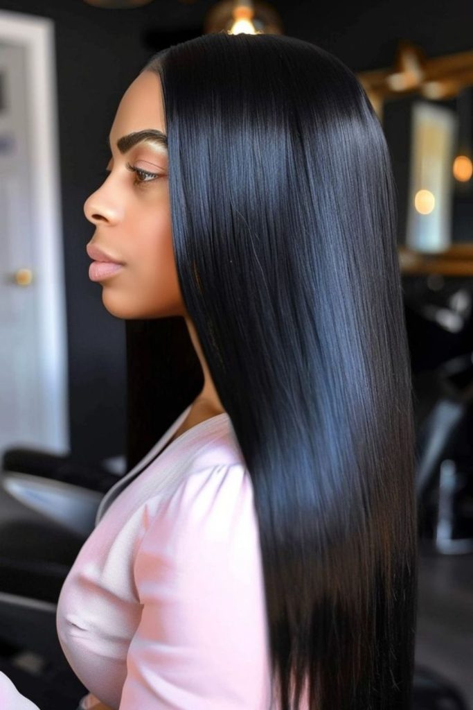 Cashmere-soft straight natural style.