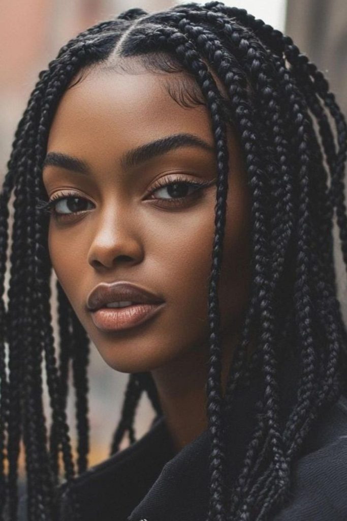 Micro braids cedar forest texture