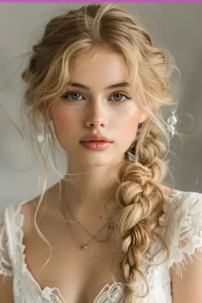 Cloudlike soft messy french weave