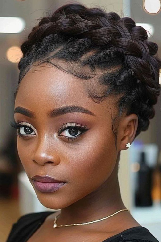 Halo braid cloud-soft crown style