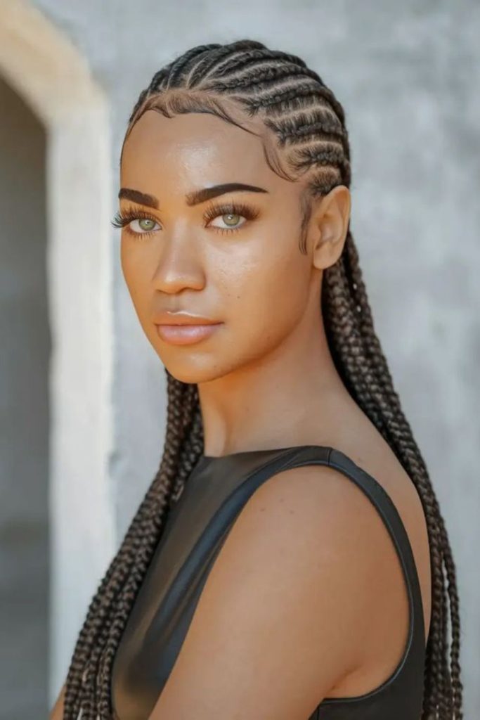 Butterfly feed-in braid wing shape