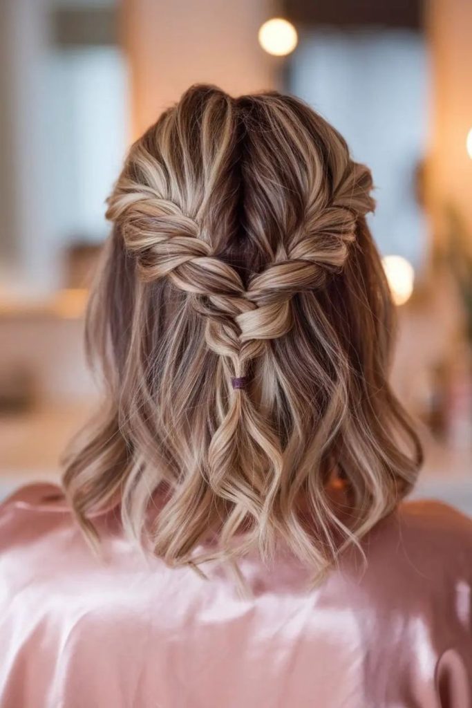 Fishtail halo braid for cozy days.