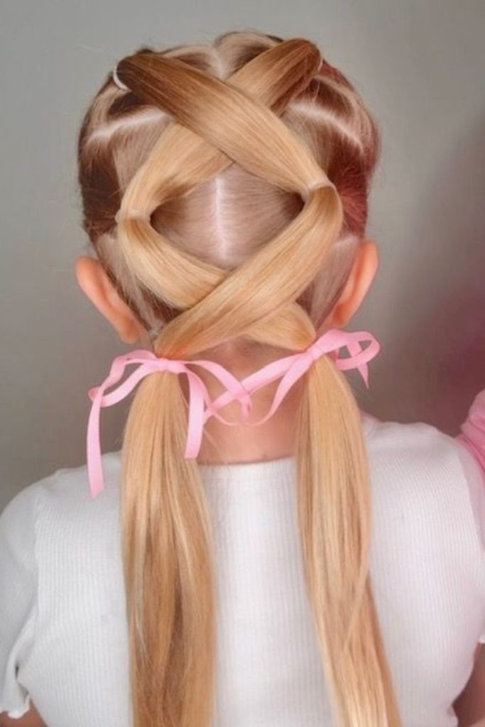 Creative ponytail braid idea.