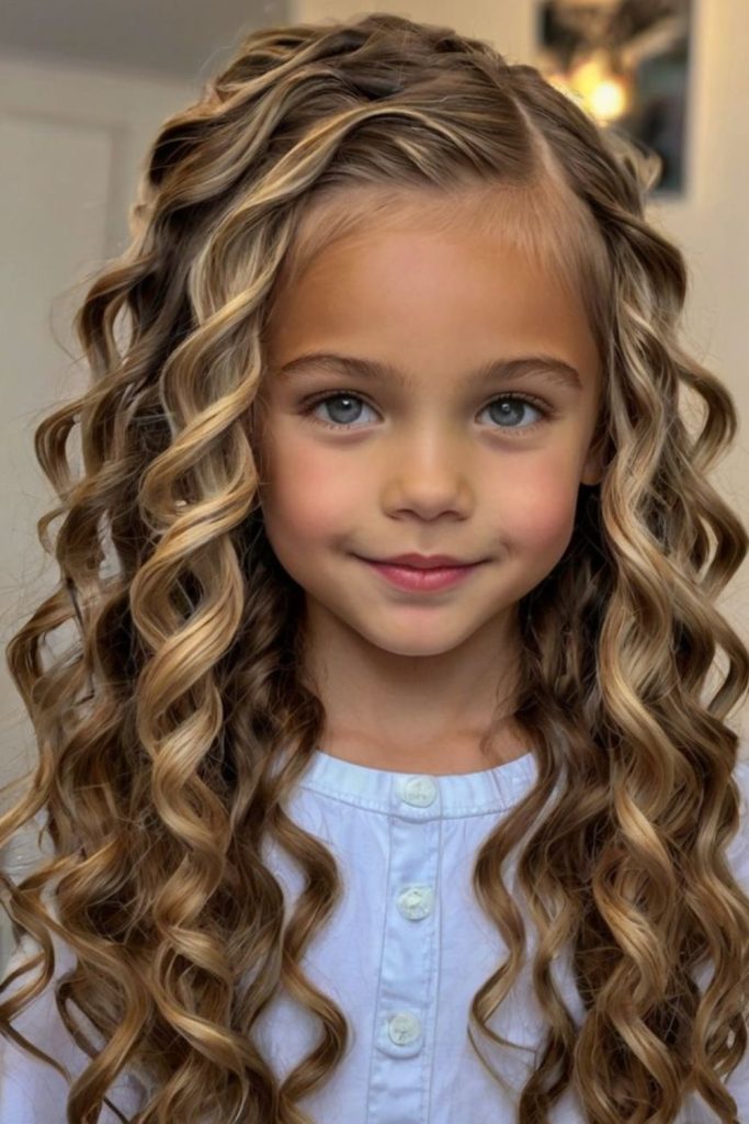 Curly crown photo day style.
