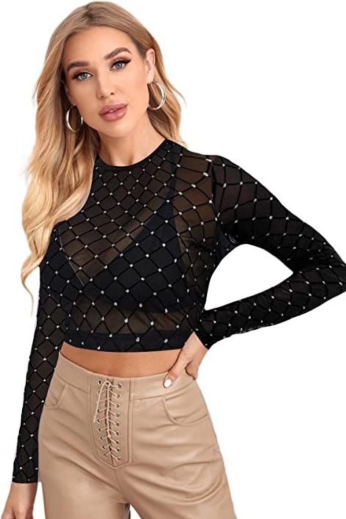 Crystal veil temptation sheer sparkle.