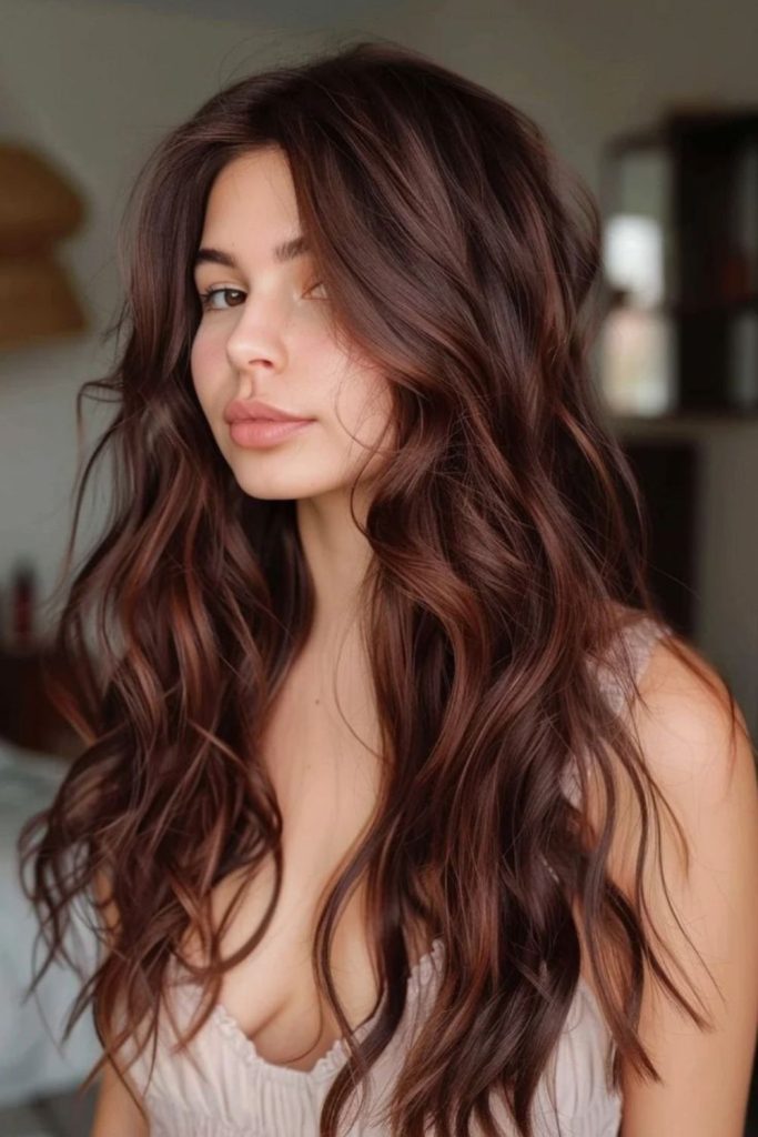 Deep cocoa brown with ember shine.