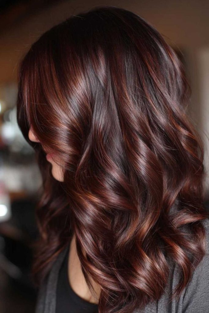 Deep sienna brown with red glint.