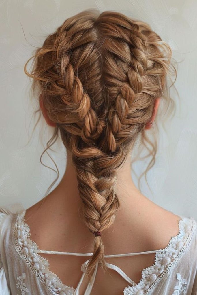 Desert flame copper messy french twist