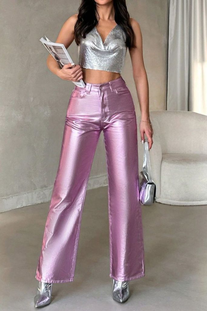 Disco mirage queen holographic outfit.