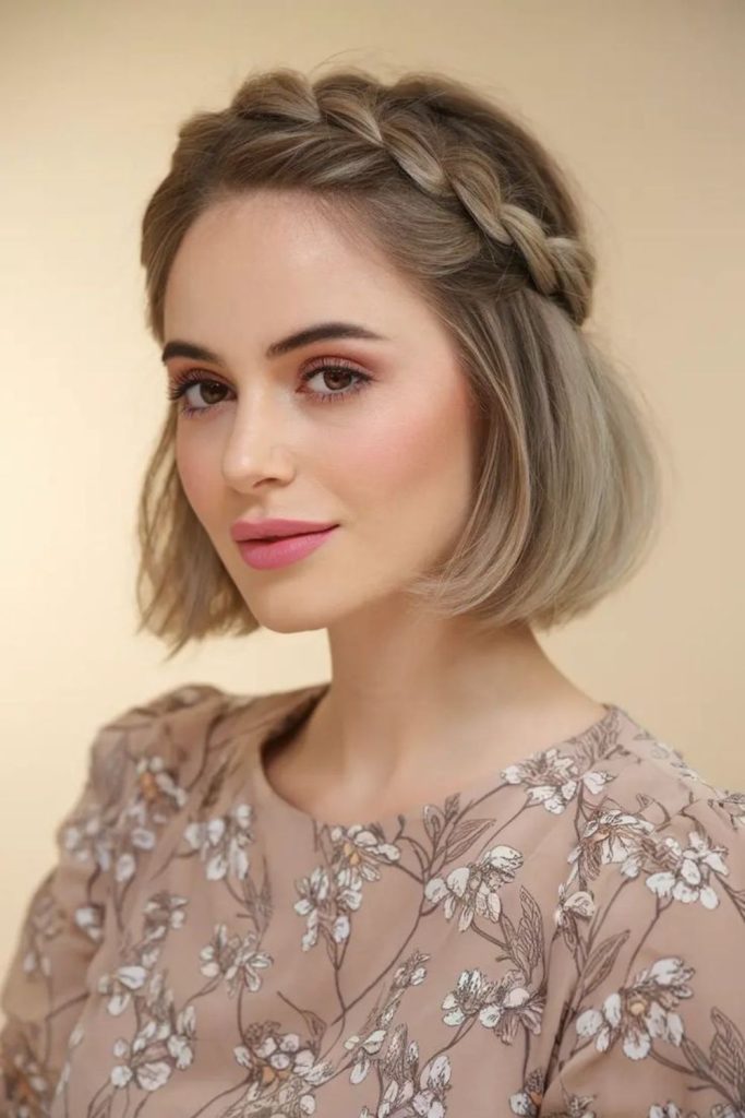 Frost-kissed side coil braid style.