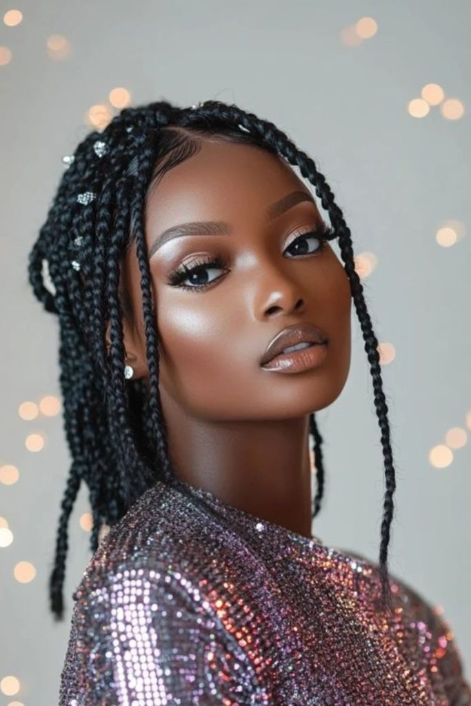 Frosted bead braid light sparkle