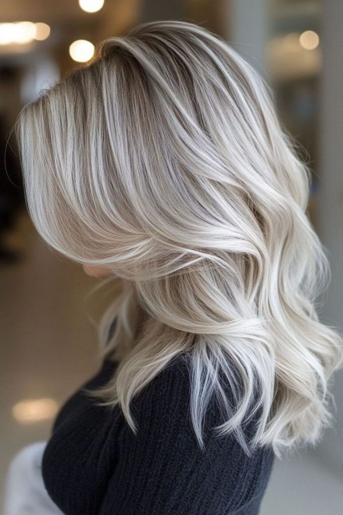 Frosted sand balayage muted light.