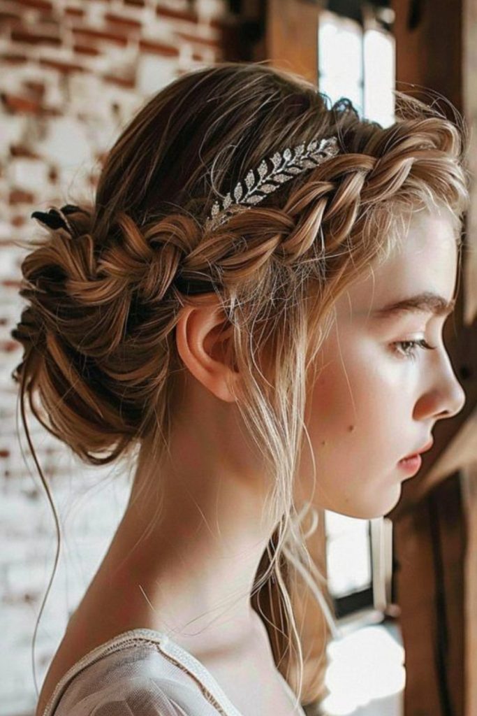 Frostvine loop braid with silver clips.