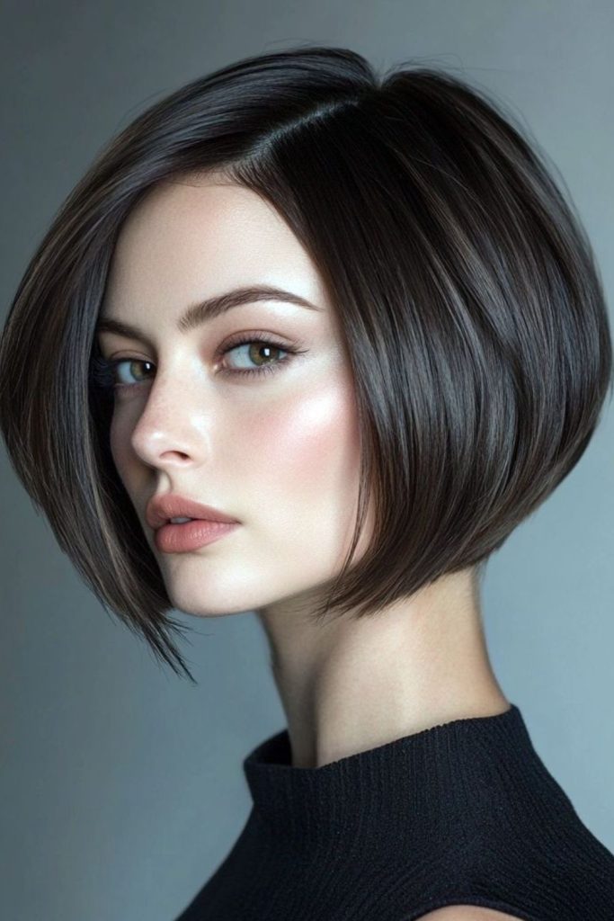 Glossy side sweep with shine.
