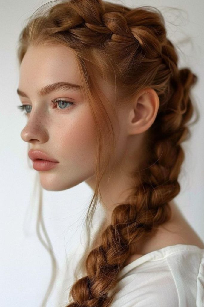 Golden ember loose messy french twist