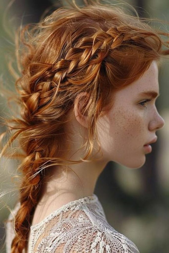 Boho gypsy glow messy french tangle