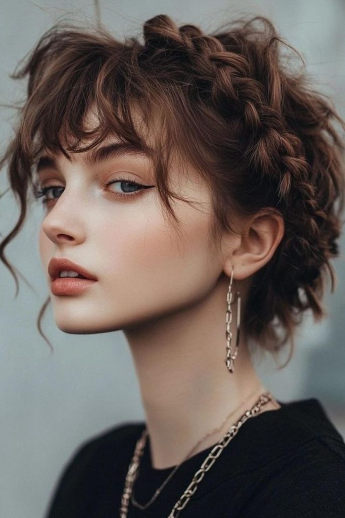Hairline twists inspired by hearth warmth.