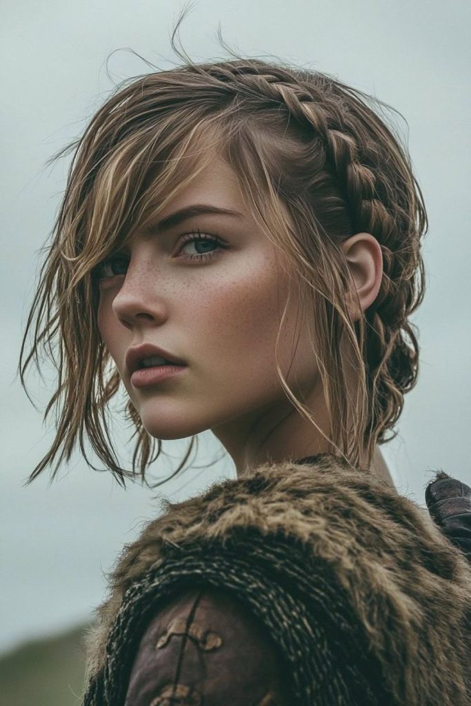 Frosty plaits on choppy short cut