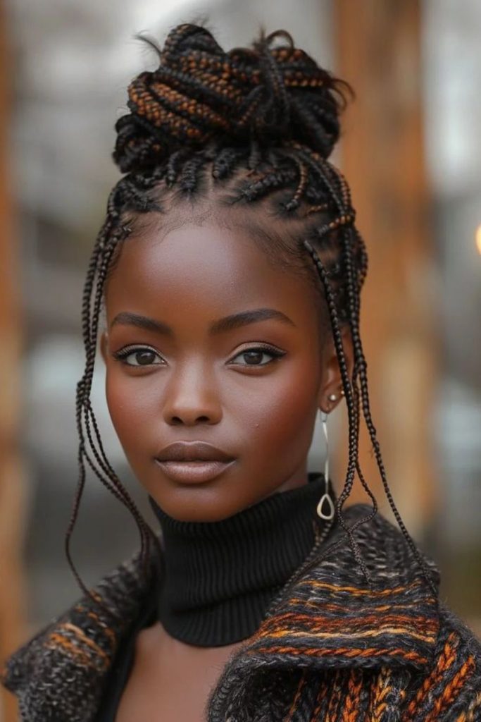 High crown goddess braid statement