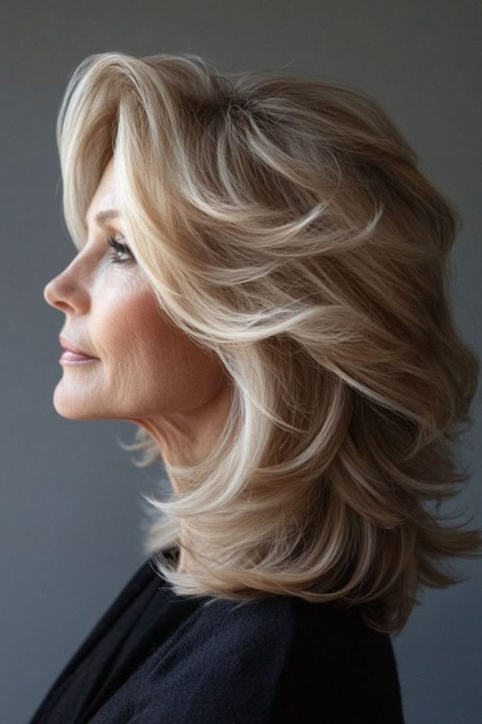 Lifted crown layers enhancing natural volume