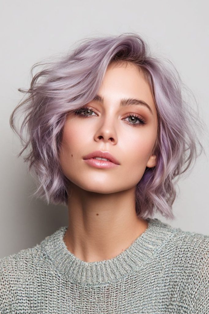 Lilac whisper dreamy soft bob.