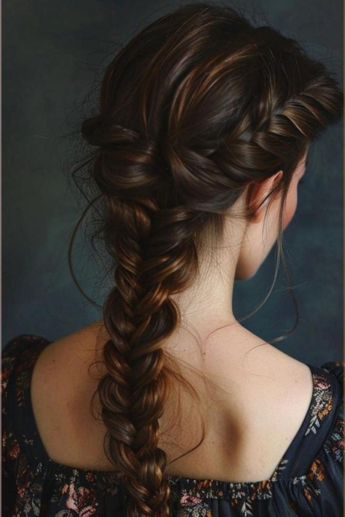 Mist trail smoky textured french braid