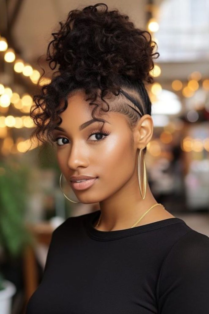 Mocha twisted bun radiating elegant warmth.