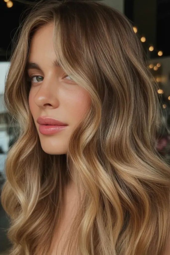 Molten blonde streams with caramel flow
