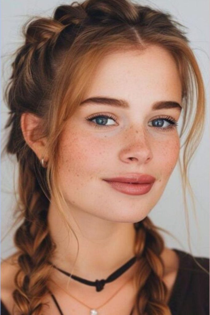 Loose morning dew inspired french braid
