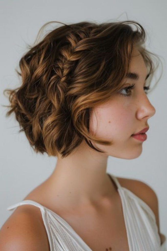 Pine knot braid with rustic charm.