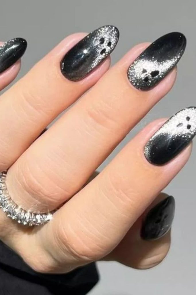 Poltergeist static haunted television nail effect.