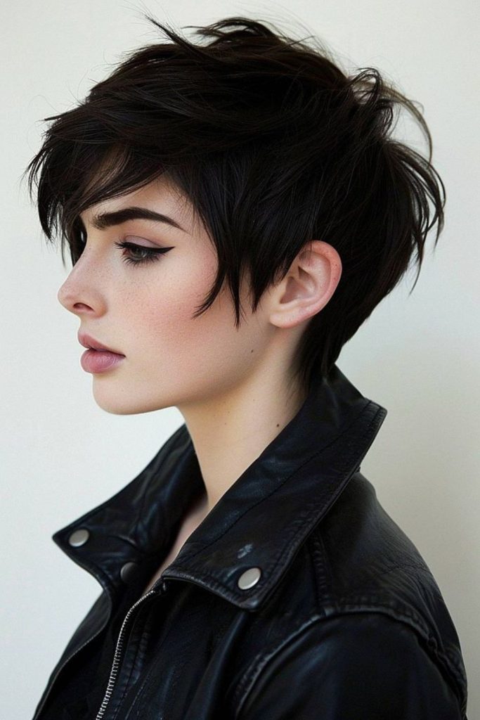 Dark raven pixie with bold edges
