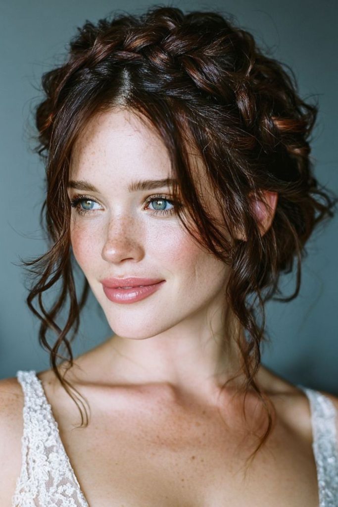 Crown braid with regal elegance.