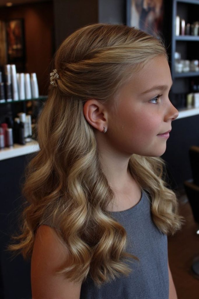 Stylish side puff hairstyle.
