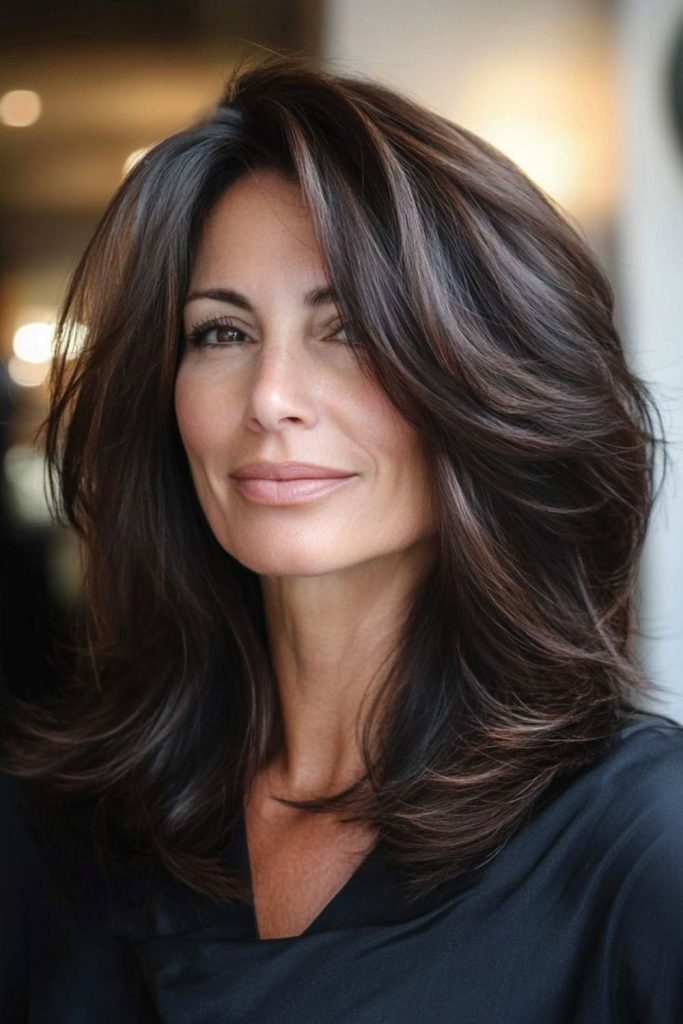 Side volume layers balancing narrow faces