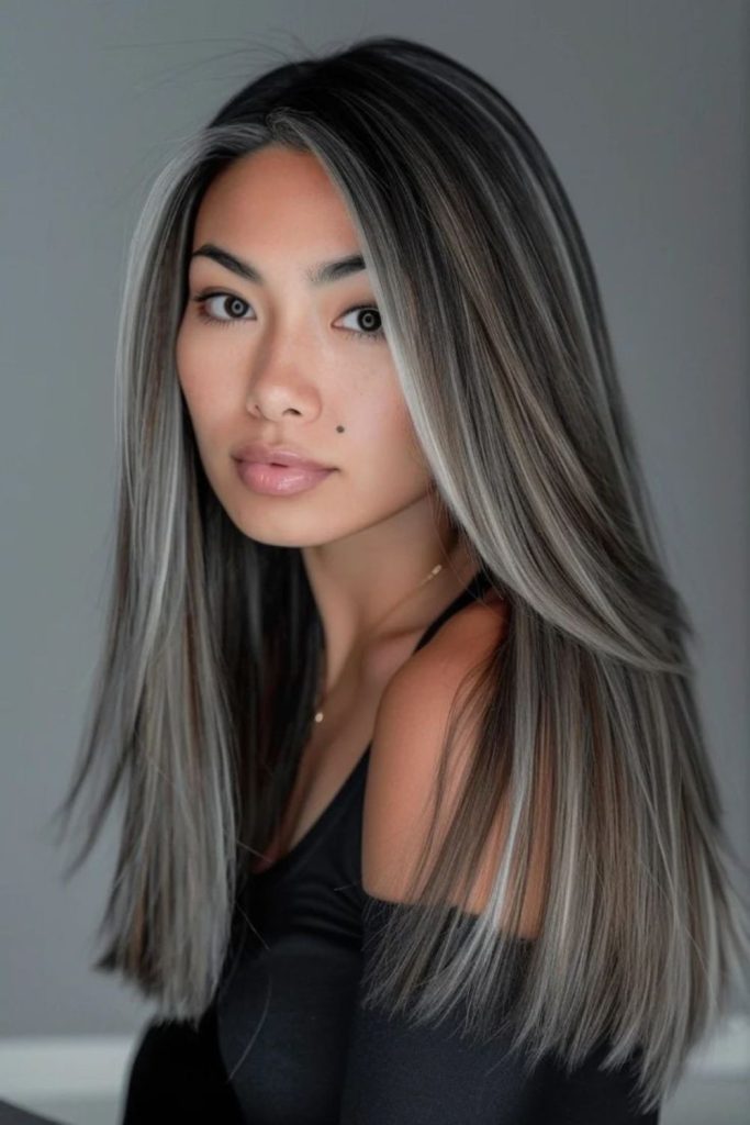 Slate gray straight clean design.