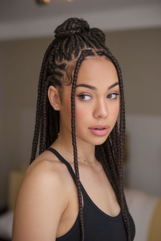 Tapered lantern braid soft silhouette