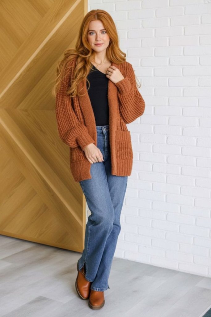 Soft ember street glow cozy outfit.