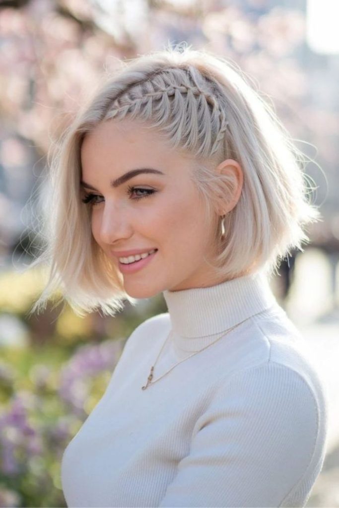 Side weave braid inspired by solstice.